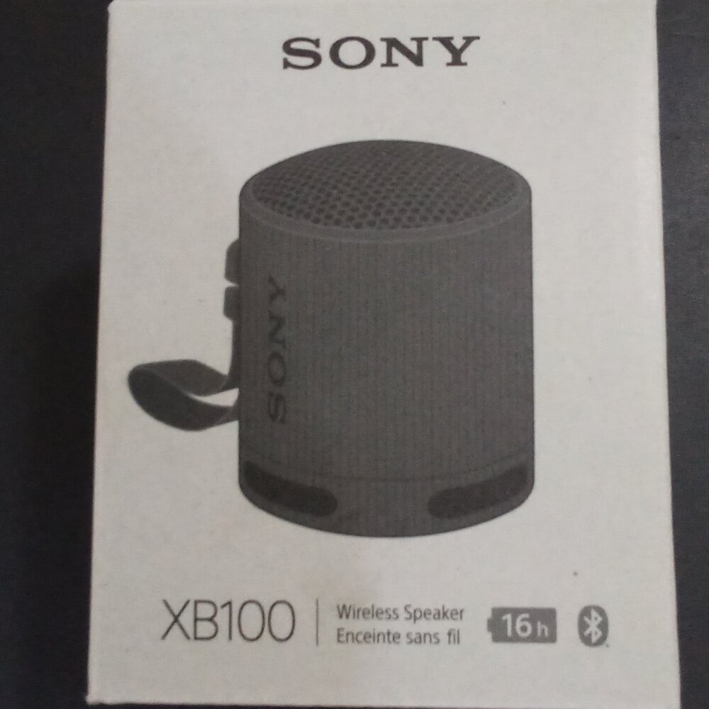 SONY XB100 WIRELESS SPEAKER WITH 16 HRS BATTERY LIFE, WORKS WITH APPLE & ANDROID
